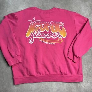 Poppi Soda Iconic Flavor Forever Graphic Sweatshirt Women Pink XXL Crewneck
